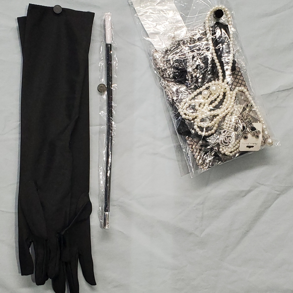 Women's Roaring 20's Flapper Dress Blk/Gold Size XL - Picture 4 of 4